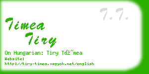 timea tiry business card